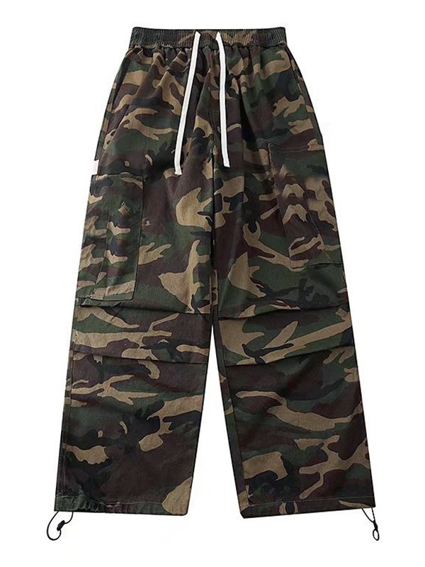 Men's Camo Print Pocket Cargo Pants-5