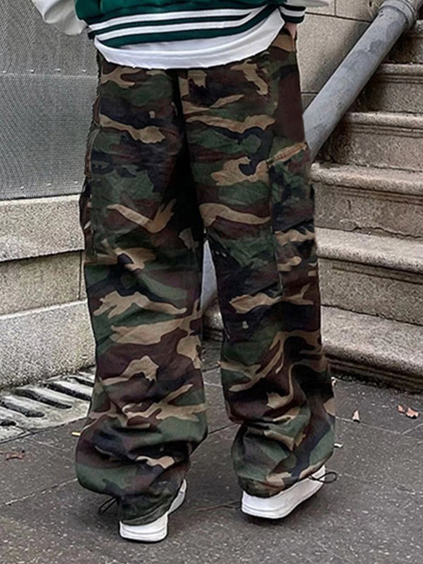 Men's Camo Print Pocket Cargo Pants-4