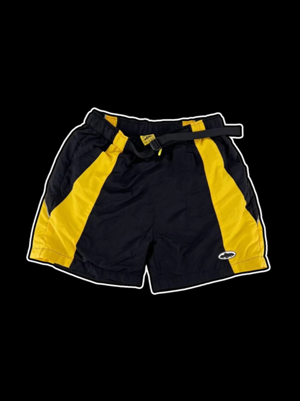 Sporty Contrast Splice Shorts-1