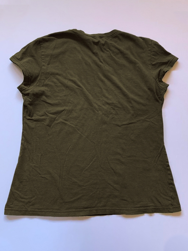 Vintage Brown Butterfly Print Short Sleeve Tee-1