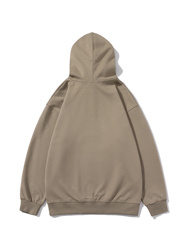 Men’s Solid Color Comfort Cotton Drawstring Oversized Hoodie-1