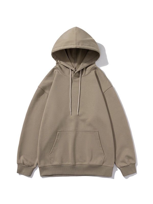 Men’s Solid Color Comfort Cotton Drawstring Oversized Hoodie-0
