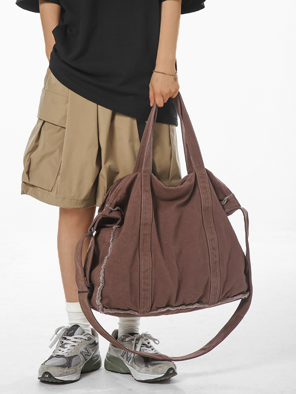 Canvas Burr Large Capacity Crossbody Bag-2