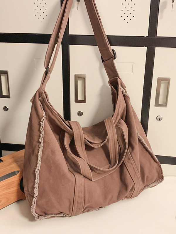 Canvas Burr Large Capacity Crossbody Bag-3