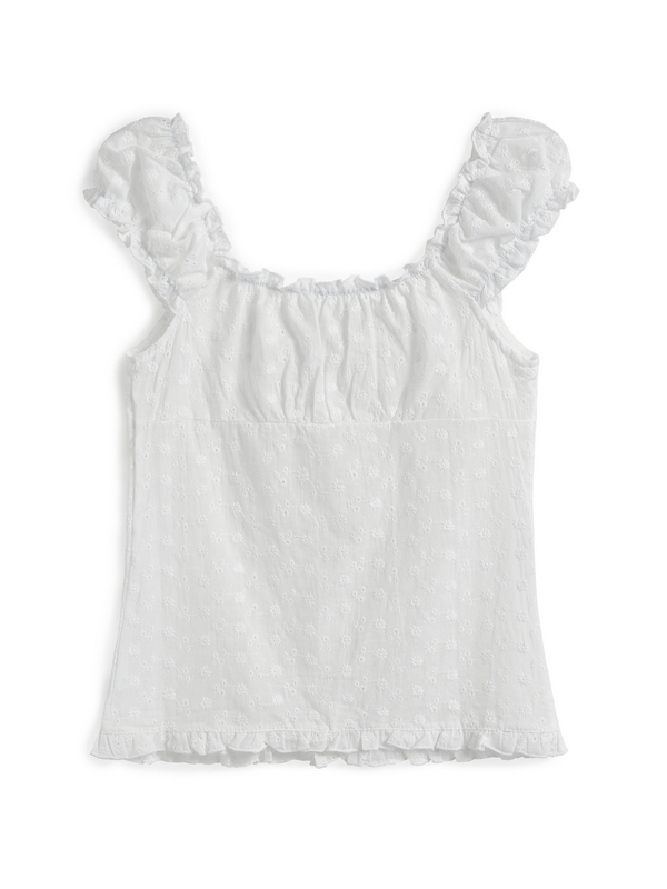 French Cutout Trim U Neck Tank Top-7